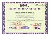 北京世标认证中心（WSF）颁发国际标准认证证书（环境管理体系符合：GB/T24001-2004/ISO14001:2004；该体系覆盖范围：PU/PVC合成革系列产品的生产及其所涉及场所的相关环境管理活动）[世标认证：ISO14001；IAF；JAS-ANZ]